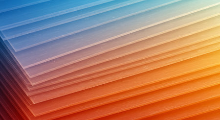 abstract background of blue and orange stripes in the form of a gradientの素材