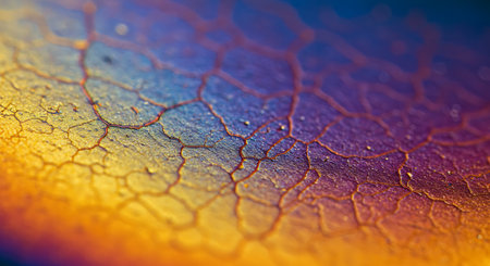 abstract background - closeup of cracked oil paint on the water surfaceの素材