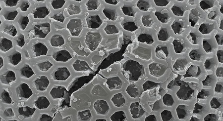 Abstract 3d rendering of honeycomb cells. Computer generated illustration.の素材