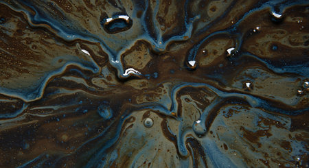 Marble abstract acrylic background. Blue marbling artwork texture. Agate ripple pattern. Gold powder.の素材