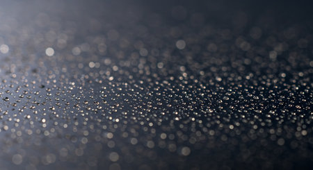 Abstract bokeh background. Water droplets on dark background.の素材