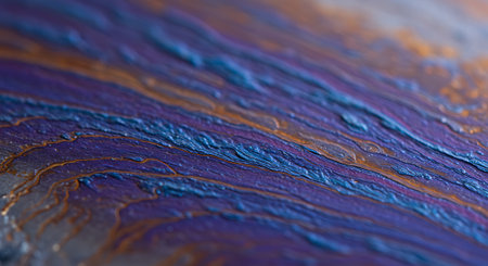 Abstract background of acrylic paint in blue and purple tones. Macro photography.の素材