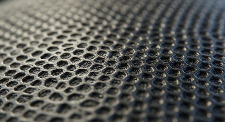 Close up of carbon fiber texture background. High resolution photo. Full depth of field.の素材