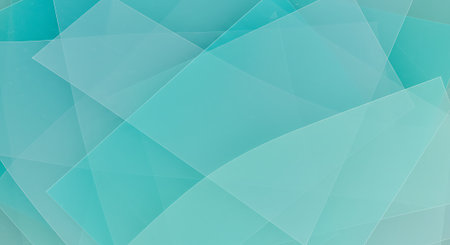 abstract background of geometric shapes in blue and green colors, digitally generated imageの素材