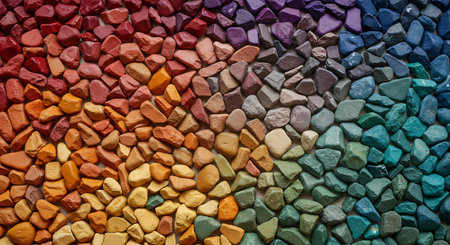 Colorful stone wall background. Abstract background of stone wall texture.の素材