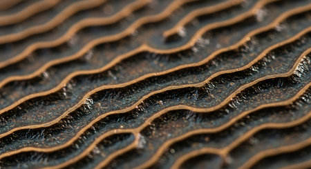 Close-up of the surface of a car air filter. Macroの素材