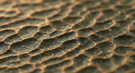 Close up of snake skin texture background. Macro shot of snake skin texture.の素材