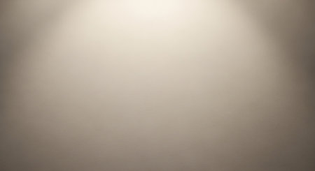 Empty room with beige wall and spotlights. Abstract background.の素材