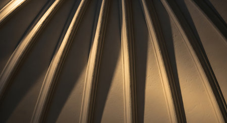 Abstract metal background with stripes and lines. 3d render illustration.の素材