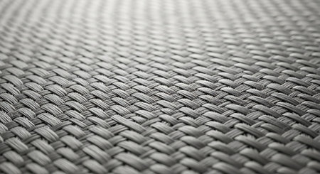 Rattan texture for background, close-up. Black and whiteの素材