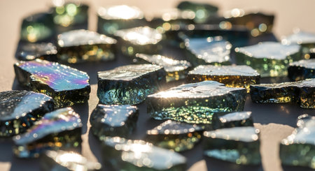 Fluorite mineral texture as very nice natural background (selective focus)の素材