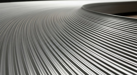 abstract metal line background, 3d render, computer generated imagesの素材