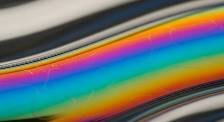 Fluid mixing colors, abstract pattern, macro photo of wavesの素材