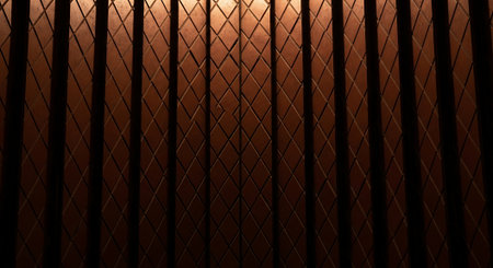 3d render of an abstract background with a pattern of metal barsの素材