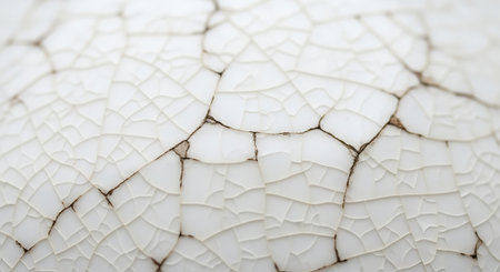 Cracked white ceramic tile texture. Abstract background and texture for design.の素材