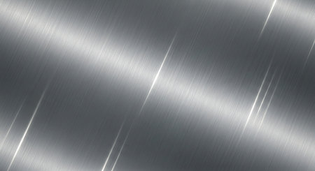 Metal background or texture of brushed steel plate with reflections Iron plate and shinyの素材