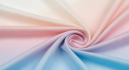 close up of pink and blue crepe silk fabric texture for backgroundの素材
