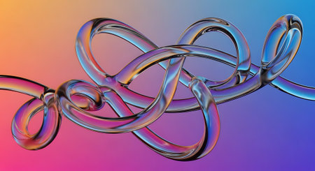 3d illustration of abstract geometric composition,digital art works. Computer generated image.の素材