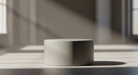 3d render, abstract minimal background, white podium for product displayの素材