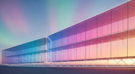 Abstract modern architecture background. 3d rendering, 3d illustration.の素材