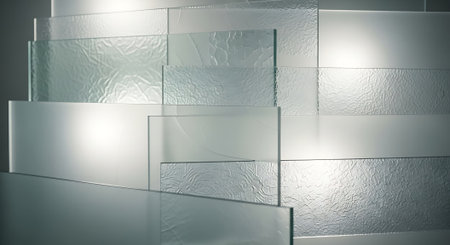 3d render of modern interior design with geometric shapes. Abstract backgroundの素材