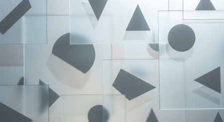 Abstract 3d rendering of geometric shapes. Futuristic background design.の素材