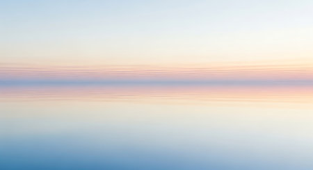 Sunset on the sea with reflection in water. Abstract background.の素材