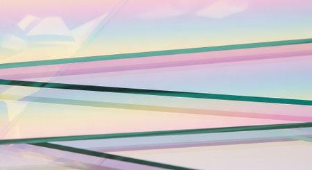 abstract background with transparent glass cubes in pastel colors, digitally generated imageの素材