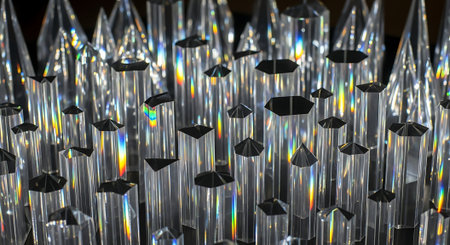 A closeup shot of crystals in the shape of a star - 3D renderの素材