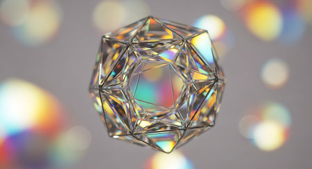 3d illustration of abstract geometric composition,digital art works.の素材