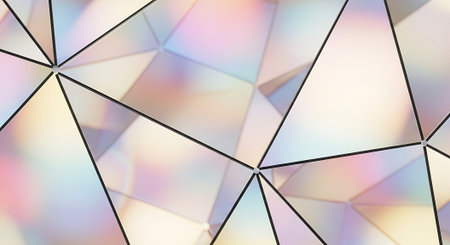 Abstract 3d rendering of chaotic polygonal shape. Bokeh background. Futuristic shape.の素材