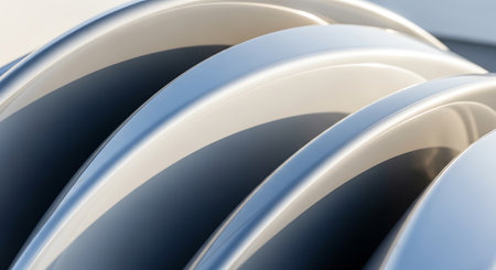 abstract background of white and grey curved lines. 3d renderの素材