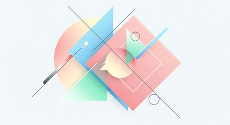 Abstract background with geometric elements. Minimalistic style. Vector illustrationの素材
