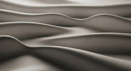 Closeup of rippled silk fabric. 3d render illustrationの素材