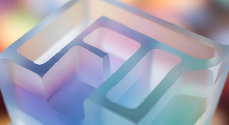 abstract background with geometric shapes in blue, pink and purple colorsの素材