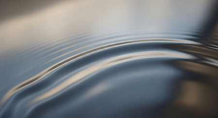 Water ripples close-up macro photography with shallow depth of fieldの素材