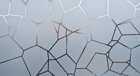 Abstract 3d rendering of a hexagon pattern on a gray backgroundの素材