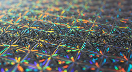 Macro shot of a crystal background. 3d rendering, 3d illustration.の素材