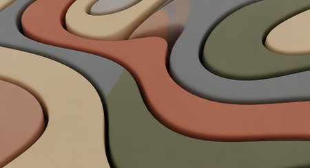 3D abstract paper art style, design layout for business presentations, flyers, posters, printsration, cards, brochure cover. Paper cut background. Abstract realistic paper decoration for designの素材