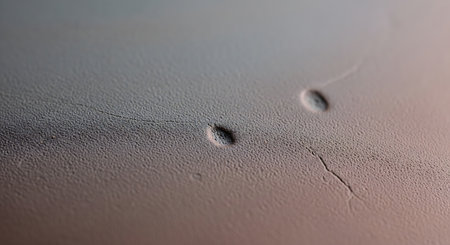 Close-up of a small spider on the surface of the carの素材