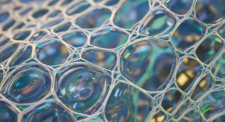 Soap bubbles close-up. Abstract background. 3d renderingの素材