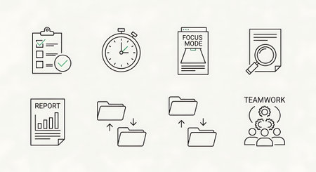 Set of line icons for workflow layout, diagram, web design.の素材