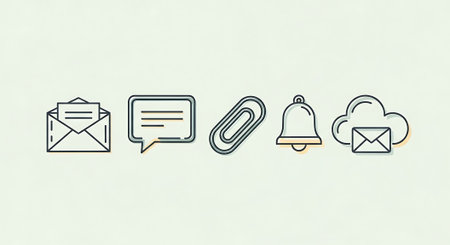 Set of line icons in trendy linear style. Outline vector illustration.の素材
