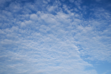 White clouds and blue sky