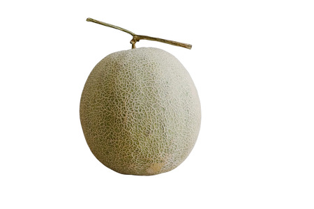 Ripe cantaloupe melon isolate on a white background (Clipping Path included)の写真素材