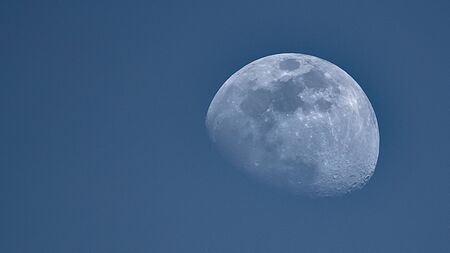 Waxing Gibbous Moonの写真素材
