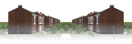 Master plan of the village. 3d model render.の写真素材