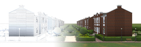 Master plan of the village. 3d model render.の写真素材