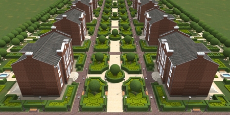 Master plan of the village. 3d model render.の写真素材