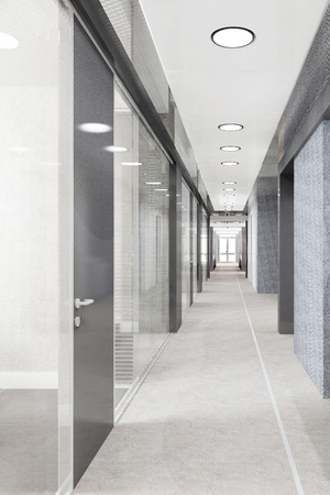 corridor of modern office buildingの写真素材
